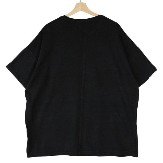 Represent black short sleeve cotton t-shirt with pocket and oversized fit.