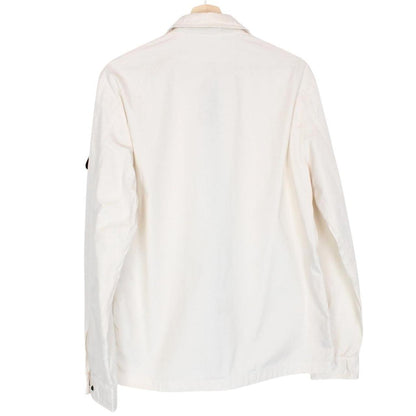Stone Island SS 2019 Cream Full Zip Ripstop Cotton Overshirt Jacket