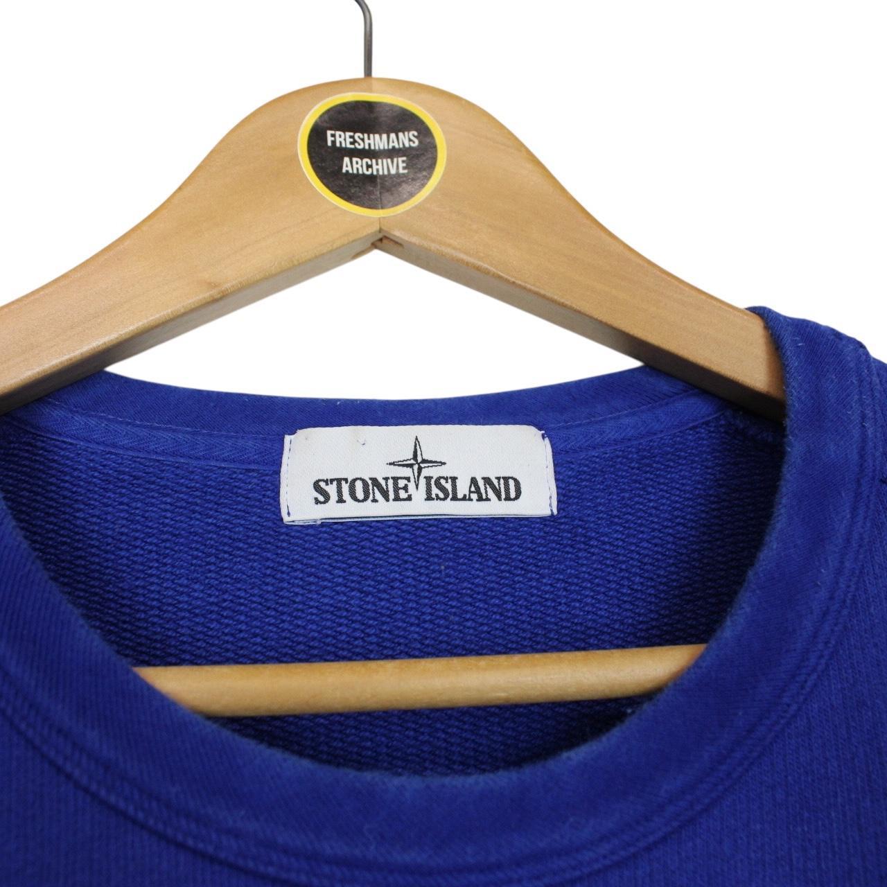 Stone Island Blue Cotton Sweatshirt Jumper