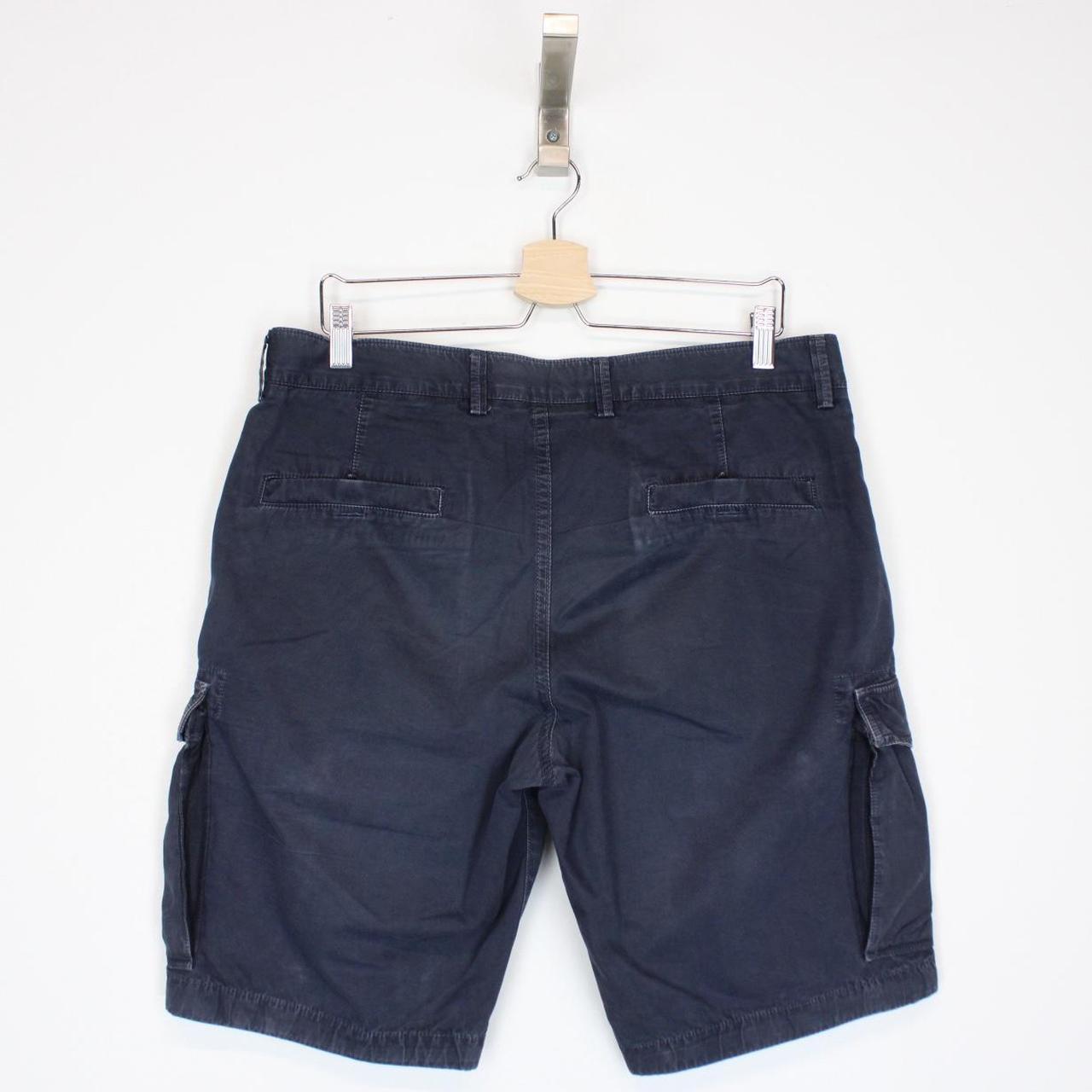 Stone Island SS 2016 Navy Blue Bermuda Cotton Cargo Shorts