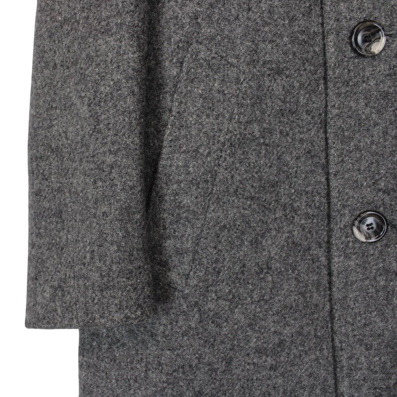 Vintage 90s Burberry Grey Wool Overcoat
