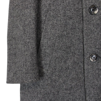 Vintage 90s Burberry Grey Wool Overcoat