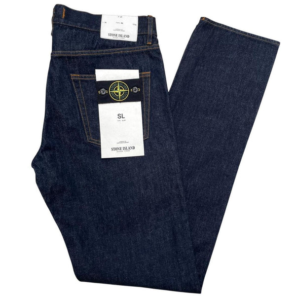 Stone Island SS 2018 Navy Blue Slim Fit Denim Jeans