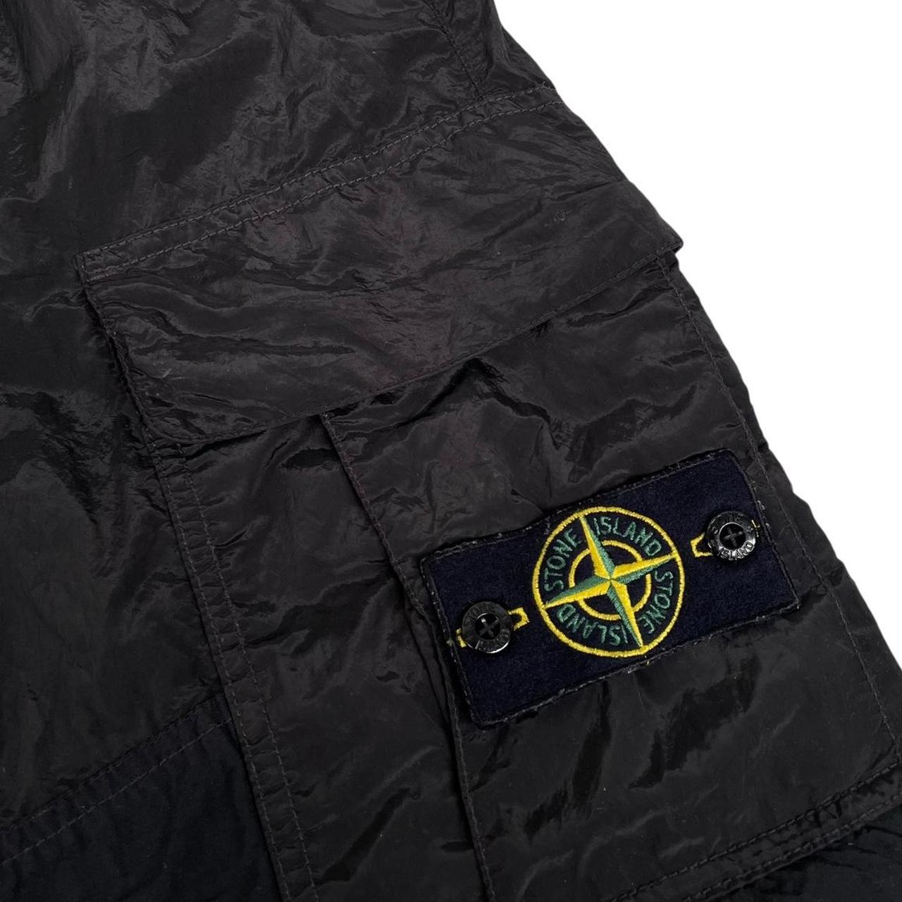Stone Island SS 2019 Black RE-T Fit Nylon Cargo Trousers