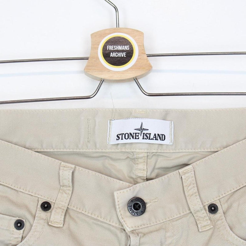 Stone Island SS 2015 Beige Bermuda Cotton Reflective Pocket Shorts
