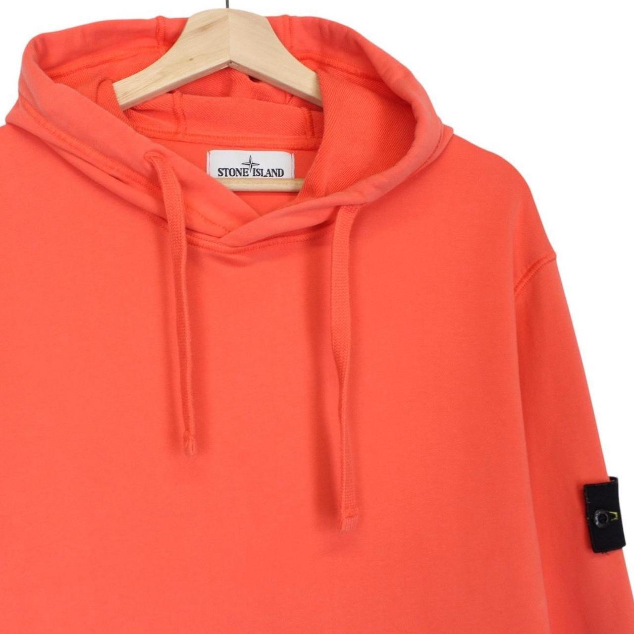 Stone Island SS 2020 Orange Cotton Hoodie Jumper