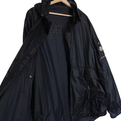 Moncler Ebizo Navy Blue Full Zip Reflective Logo Nylon Windbreaker Jacket