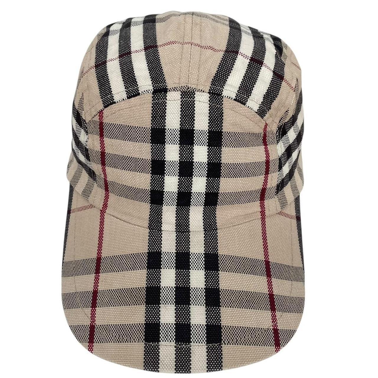 Vintage Burberry London Beige Nova Check 5 Panel Baseball Cap