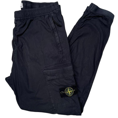 Stone Island Navy Blue RE-T Fit Cargo Trousers