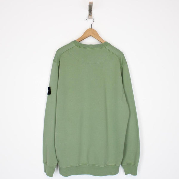 Stone Island Green Cotton Sweatshirt Jumper
