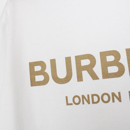 Burberry White Ellison Logo Print Short Sleeve Cotton T-Shirt