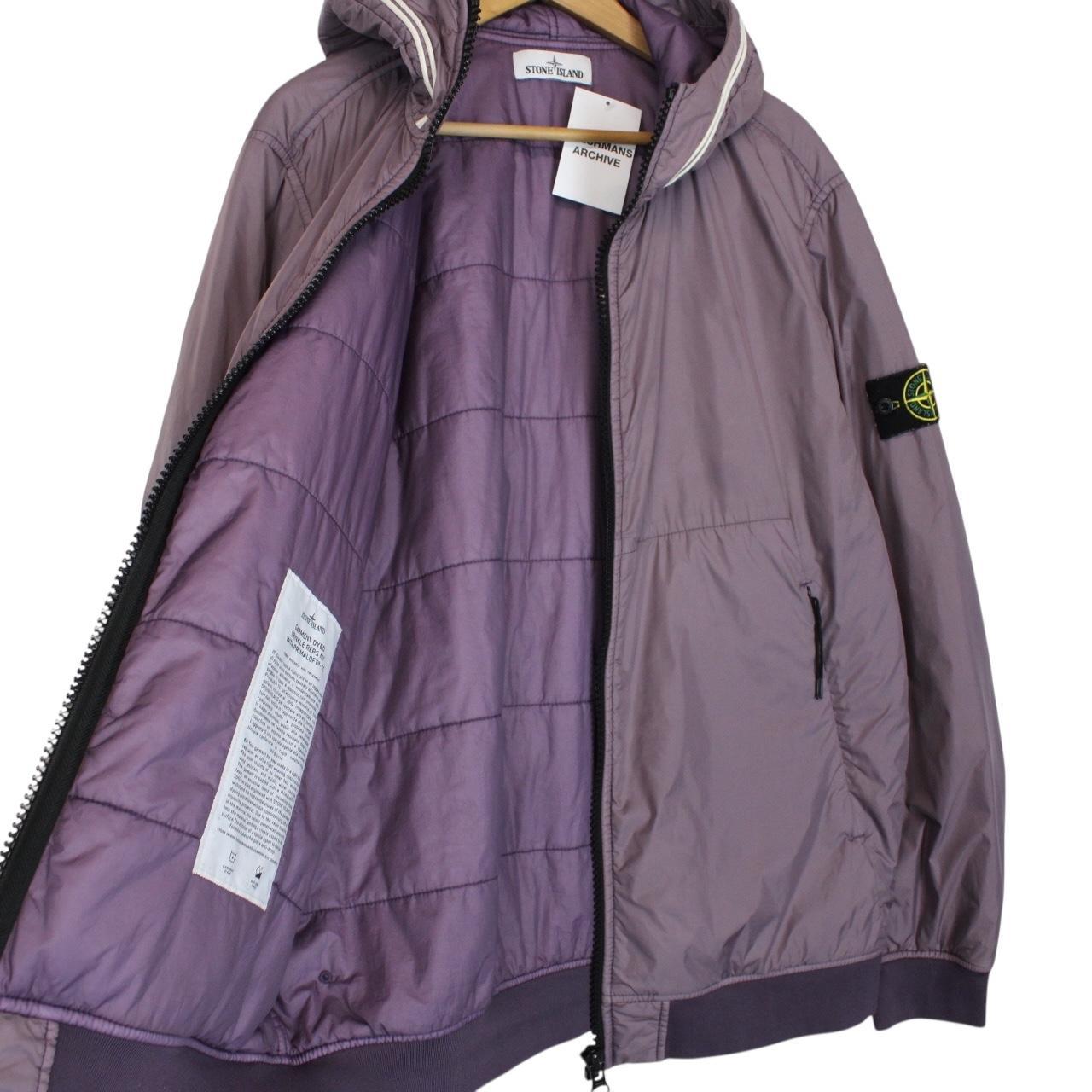 Stone Island AW 2020 Purple Garment Dyed Crinkle Reps NY Primaloft Jacket