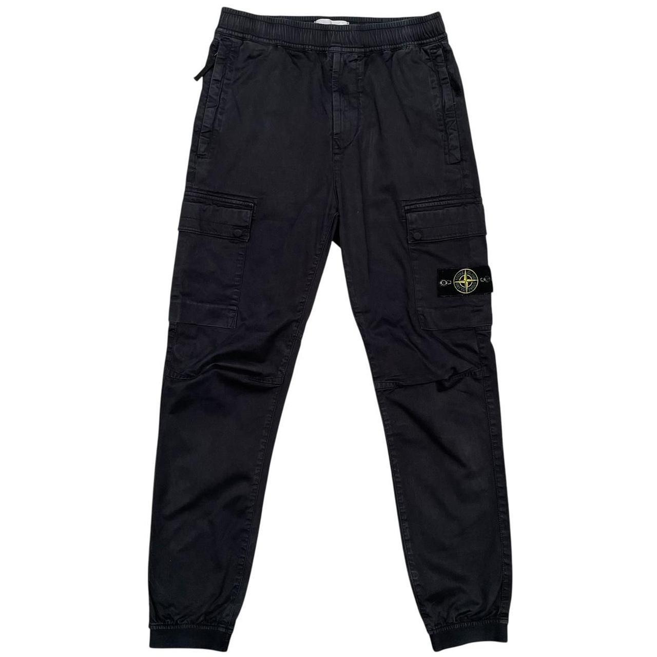 Stone Island AW 2023 Black RE-T Fit Cargo Trousers