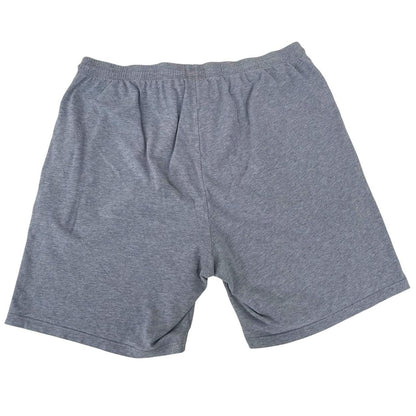 Hugo Boss blue jogger shorts with elastic waistband and logo detail.