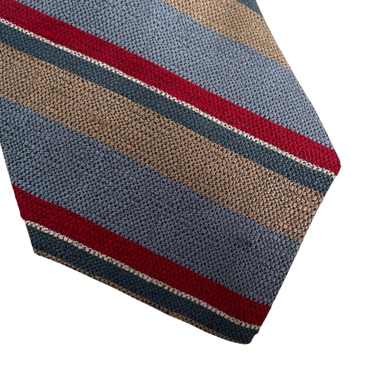 Vintage Christian Dior Multicoloured Striped Silk Tie