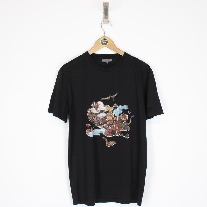Lanvin Black Hawaiian Dino Print Short Sleeve T-Shirt