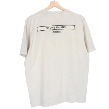 Vintage Stone Island Denims SS 2004 Beige Short Sleeve Cotton T-Shirt