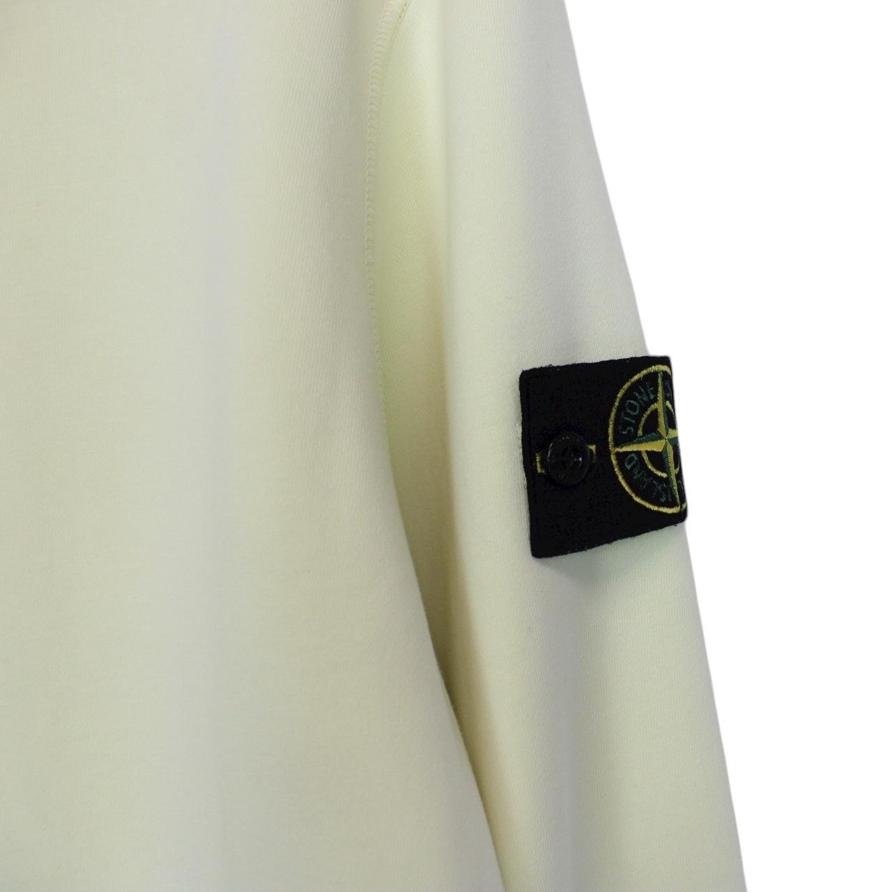 Stone Island SS 2021 Lemon Yellow Cotton Sweatshirt Jumper