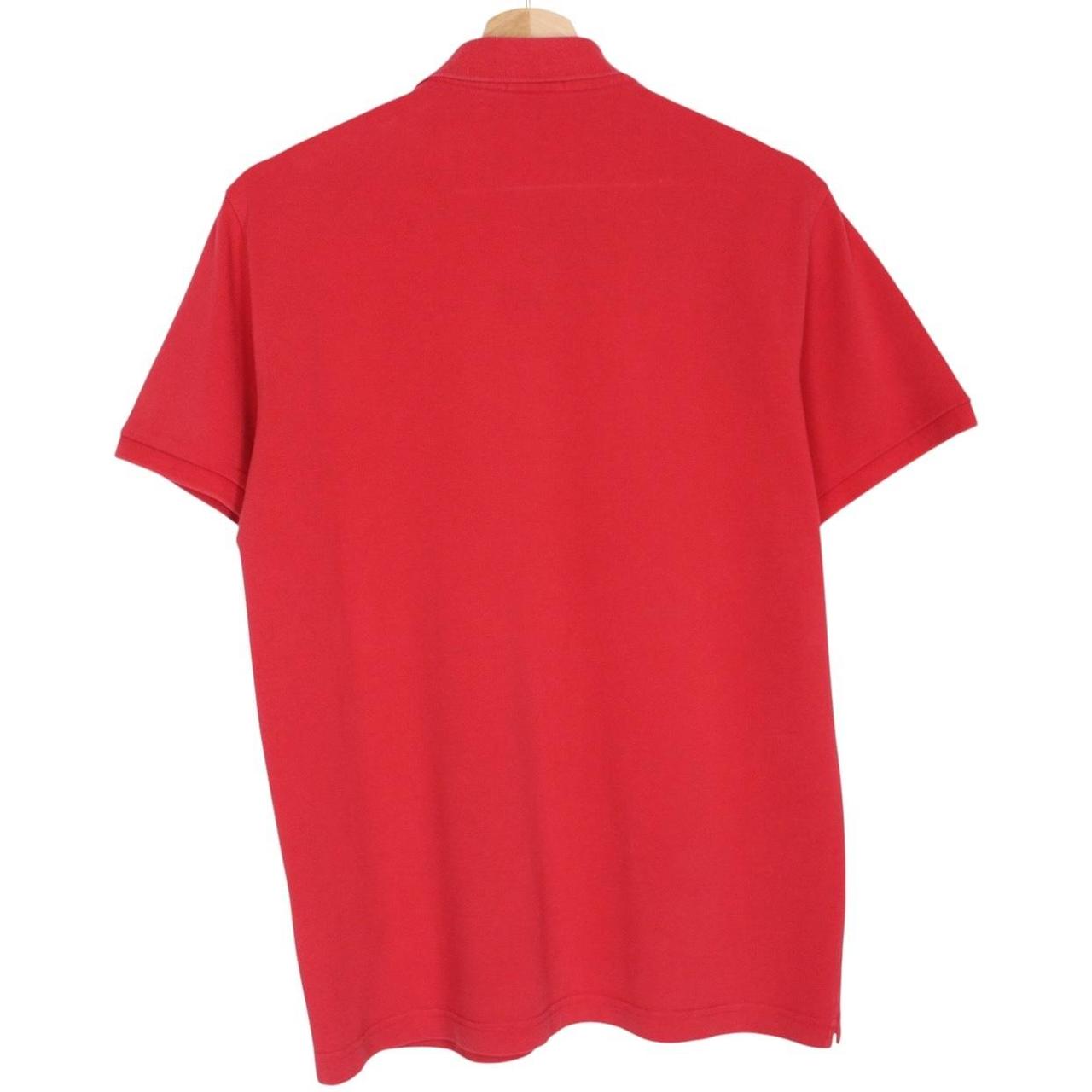Moncler Maglia Manica Corta Red Short Sleeve Cotton Polo Shirt