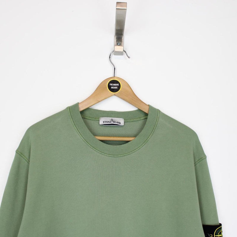 Stone Island Green Cotton Sweatshirt Jumper