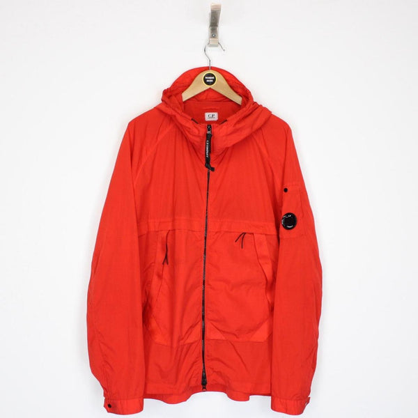 CP Company Chrome-R Red Full Zip Nylon Goggle Jacket