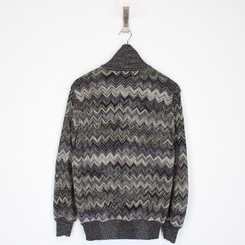 Missoni Multicoloured Striped Wool Knit Full Zip Jumper
