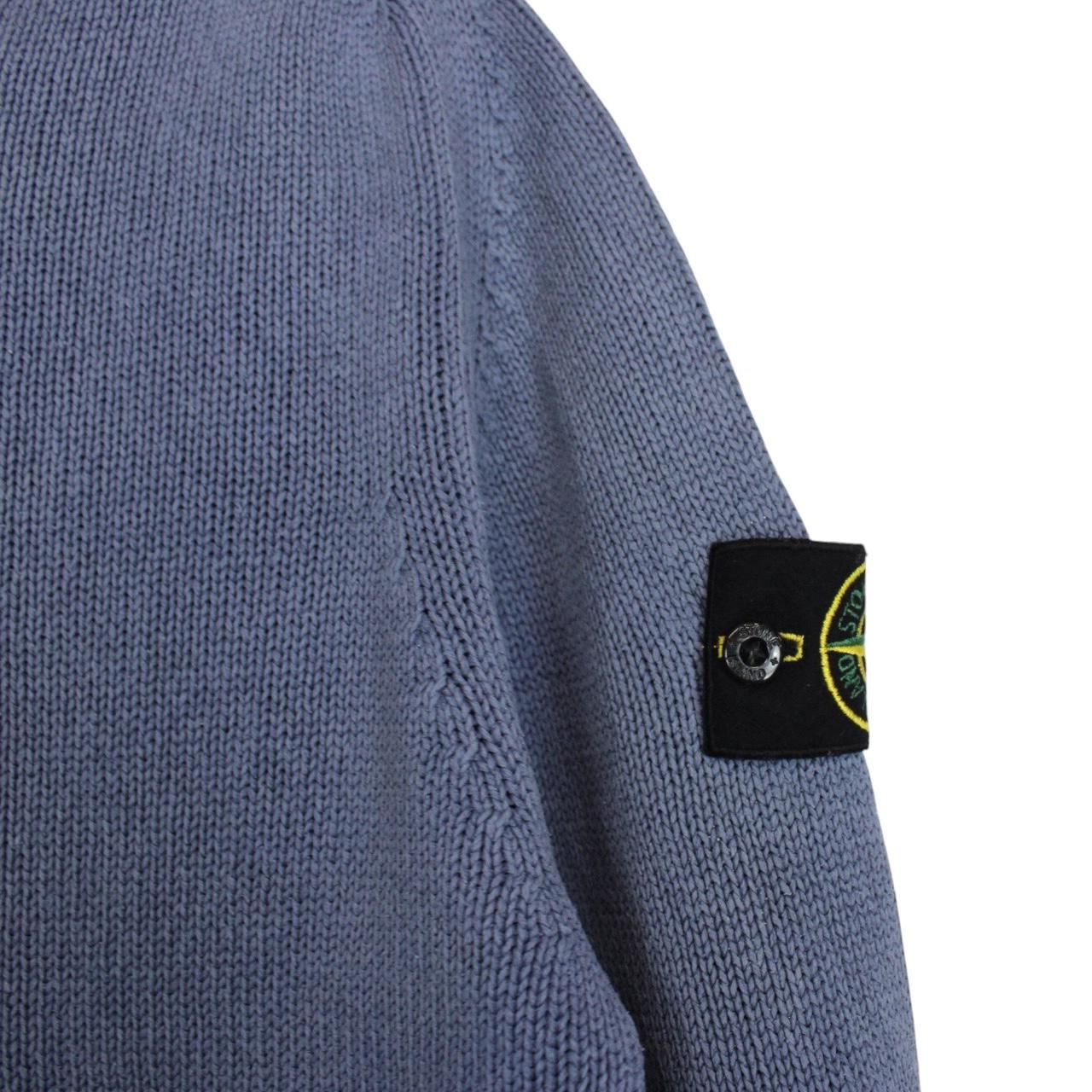 Vintage Stone Island SS 2001 Blue Silk Knit Jumper