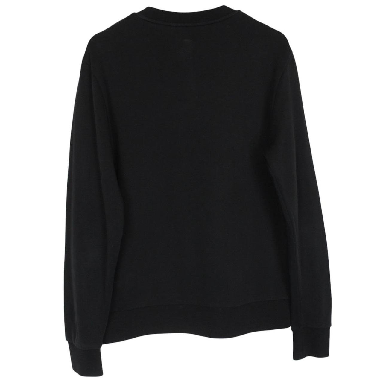 Moncler Maglia Black Embroidered Logo Cotton Sweatshirt Jumper