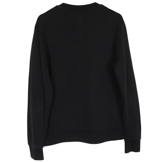Moncler Maglia Black Embroidered Logo Cotton Sweatshirt Jumper