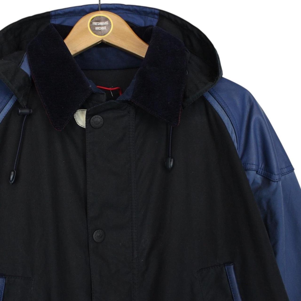 Adidas x Barbour Limited Edition Johbar Black and Blue Wax Jacket