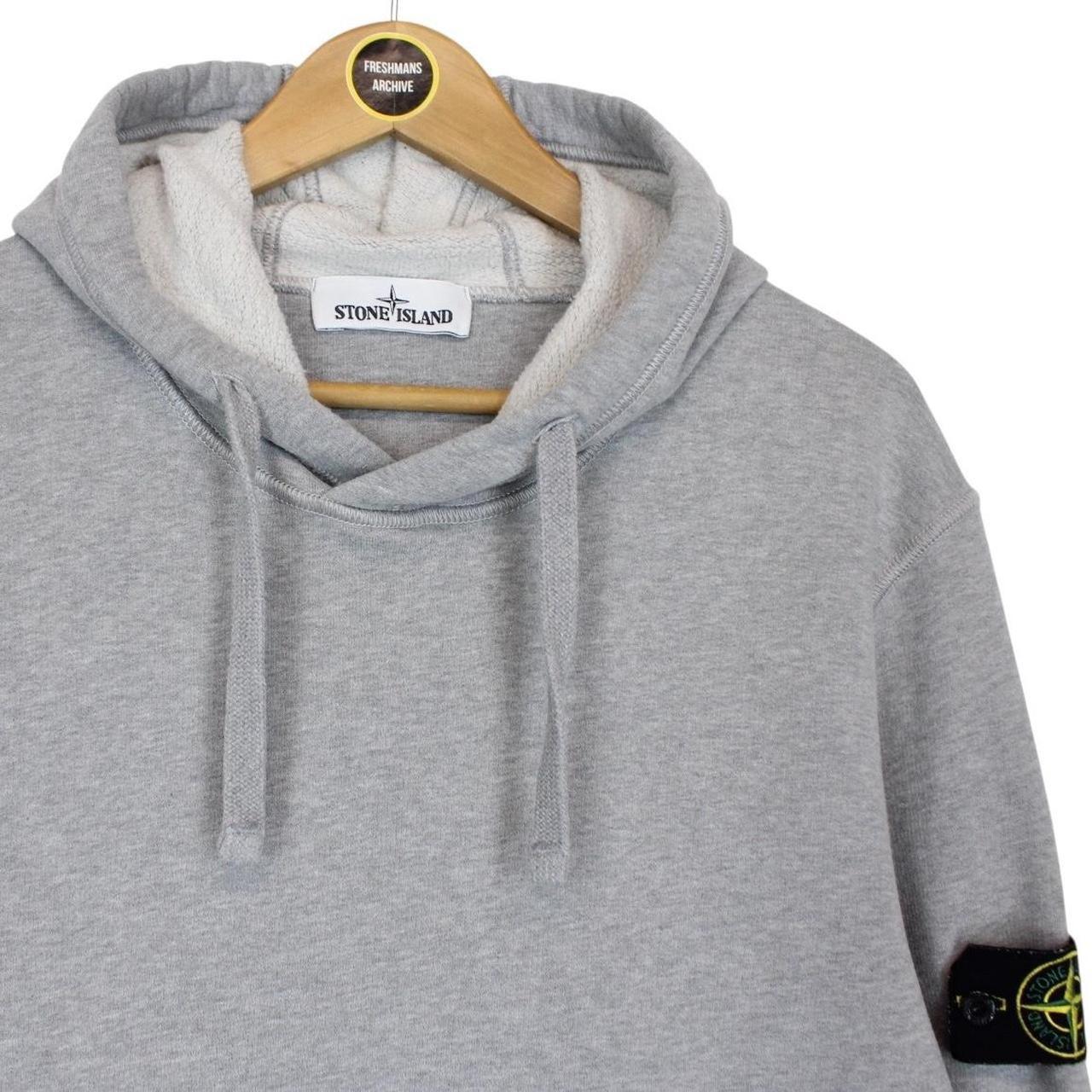 Stone Island AW 2021 Grey Cotton Hoodie Jumper