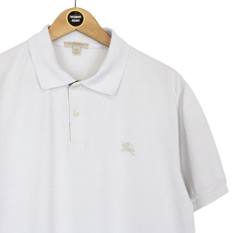 Burberry Brit Off White Nova Check Short Sleeve Cotton Polo Shirt