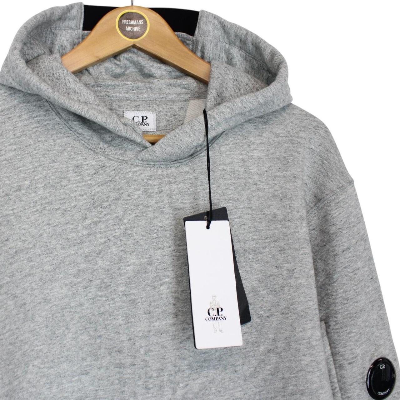 CP Company Grey Micro Lens Diagonal Raised Cotton Hoodie