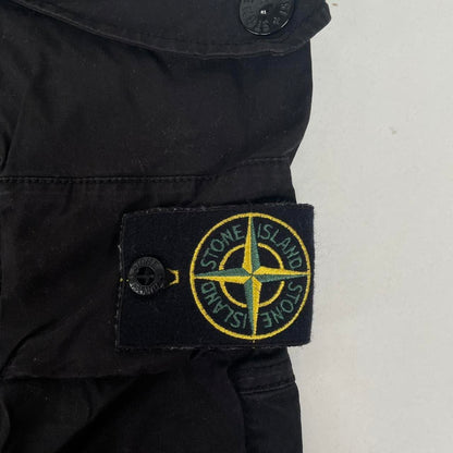 Stone Island SS 2024 Black RE-T Fit Cargo Trousers