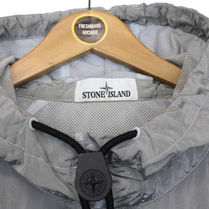 Stone Island AW 2018 Silver Nylon Metal Pullover Smock Jacket