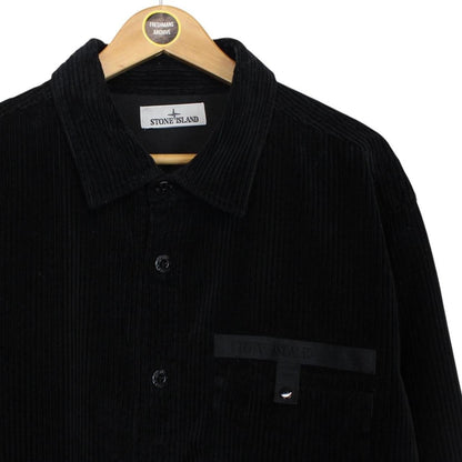 Stone Island AW 2022 Black Long Sleeve Jumbo Corduroy Shirt