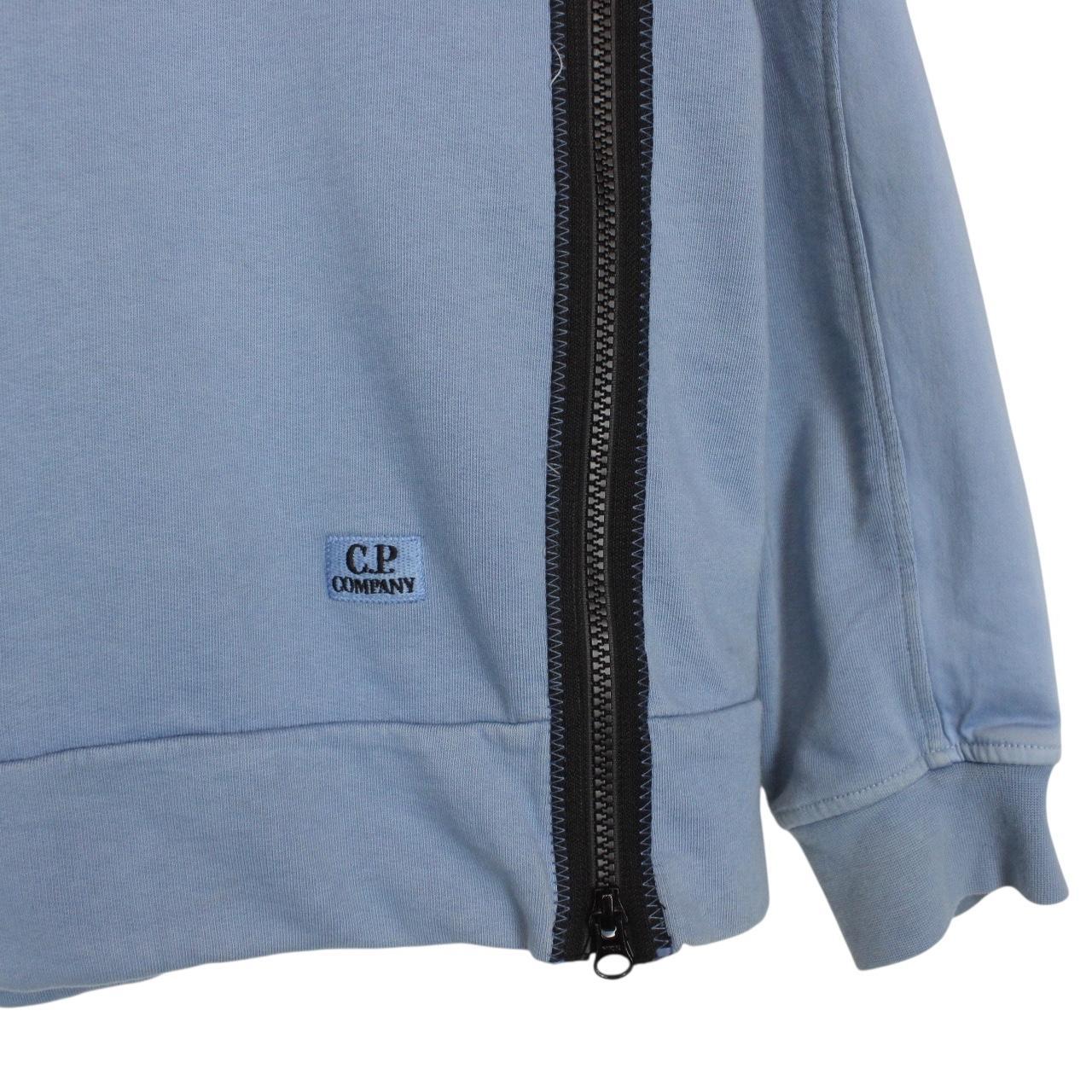 CP Company Blue Goggle Lens Cotton Hoodie Jumper