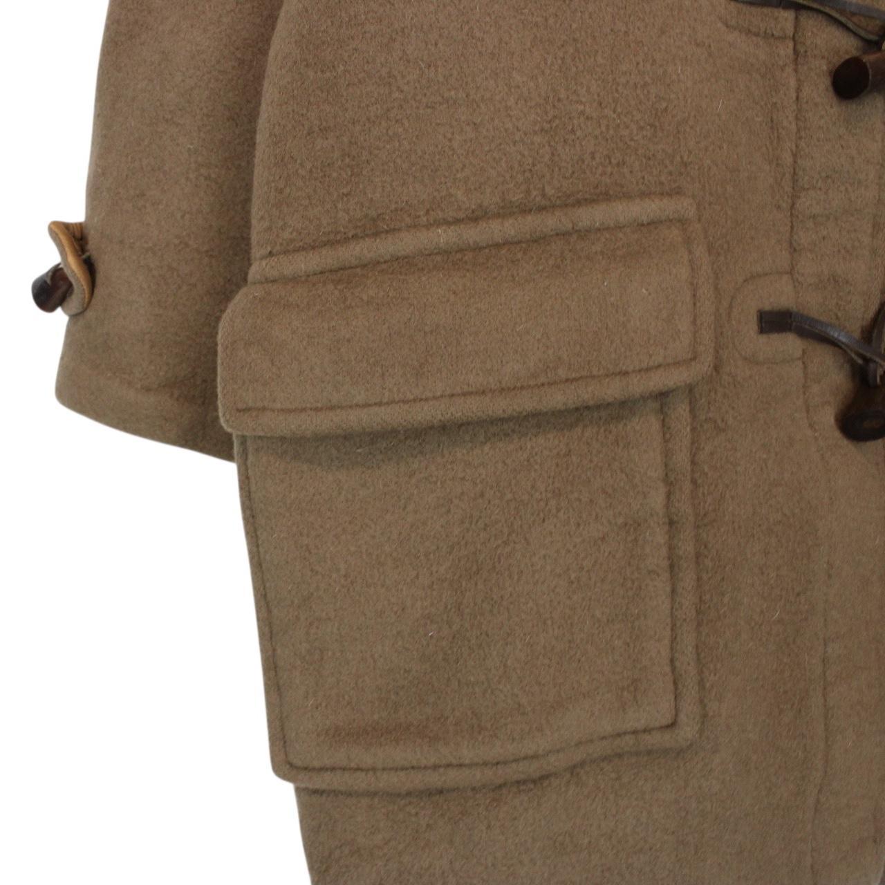 Vintage Burberry London Brown Wool Duffle Coat