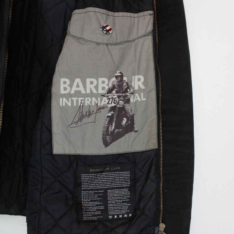 Barbour International Steve McQueen Black Wax Jacket
