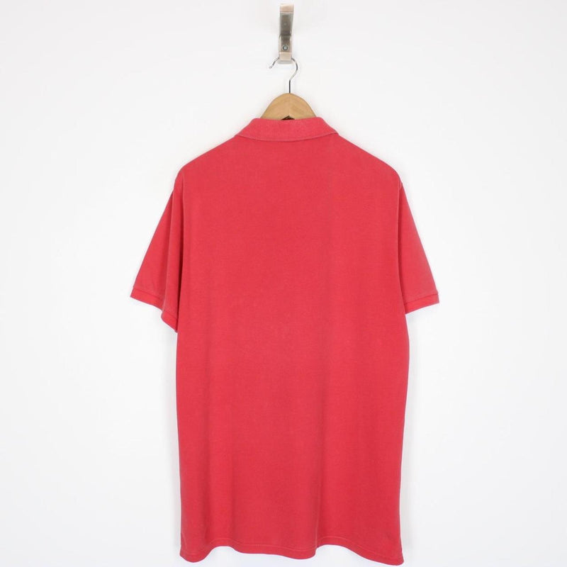 Stone Island Red Short Sleeve Compass Polo Shirt