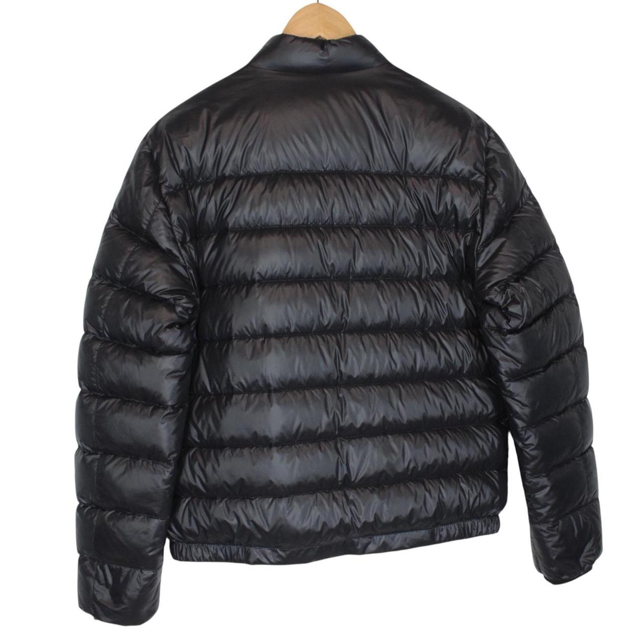 Prada Nylon Black Full Zip Plaque Down Puffer Jacket