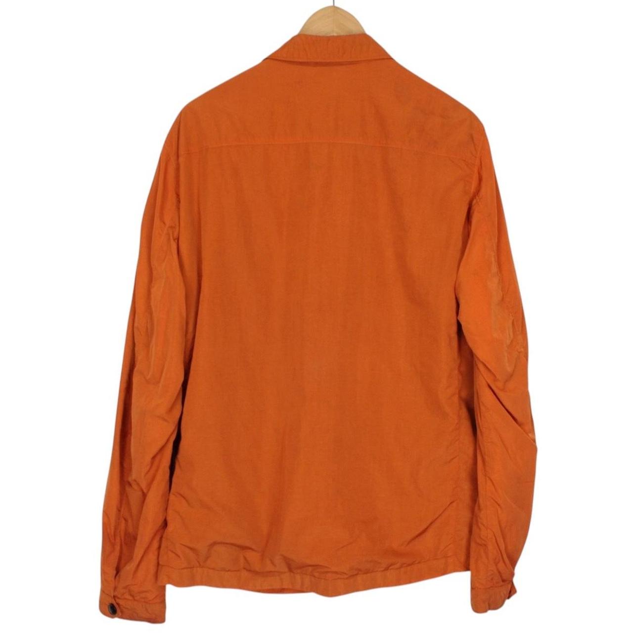 CP Company Orange Full Zip Chrome Nylon Garment Dyed Lens Jacket