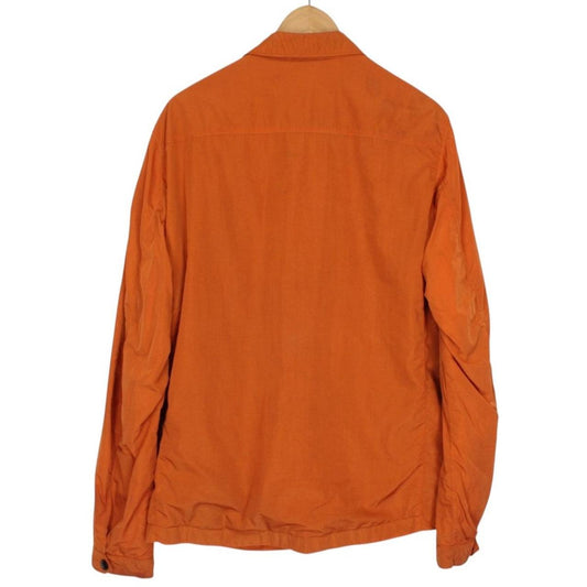CP Company Orange Full Zip Chrome Nylon Garment Dyed Lens Jacket