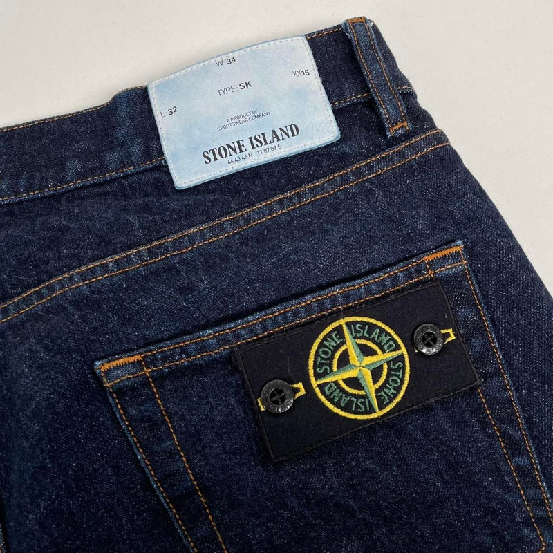 Stone Island AW 2018 Navy Blue Skinny Fit Denim Jeans