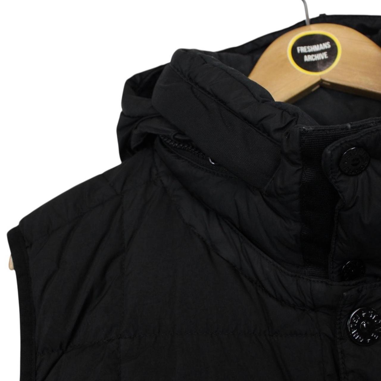 Stone Island AW 2019 Black Garment Dyed Crinkle Reps NY Down Gilet / Bodywarmer