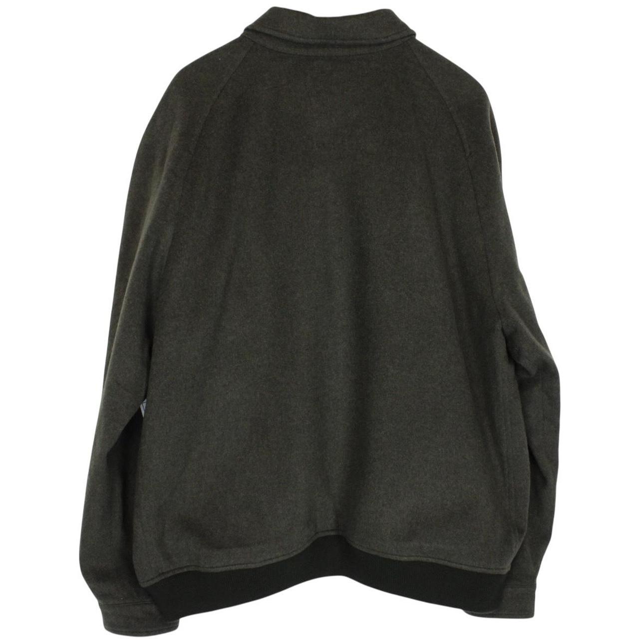 Vintage Burberry London Green Nova Check Lined Merino Wool Harrington Jacket