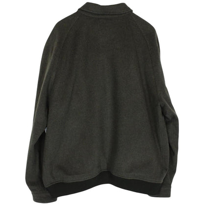 Vintage Burberry London Green Nova Check Lined Merino Wool Harrington Jacket