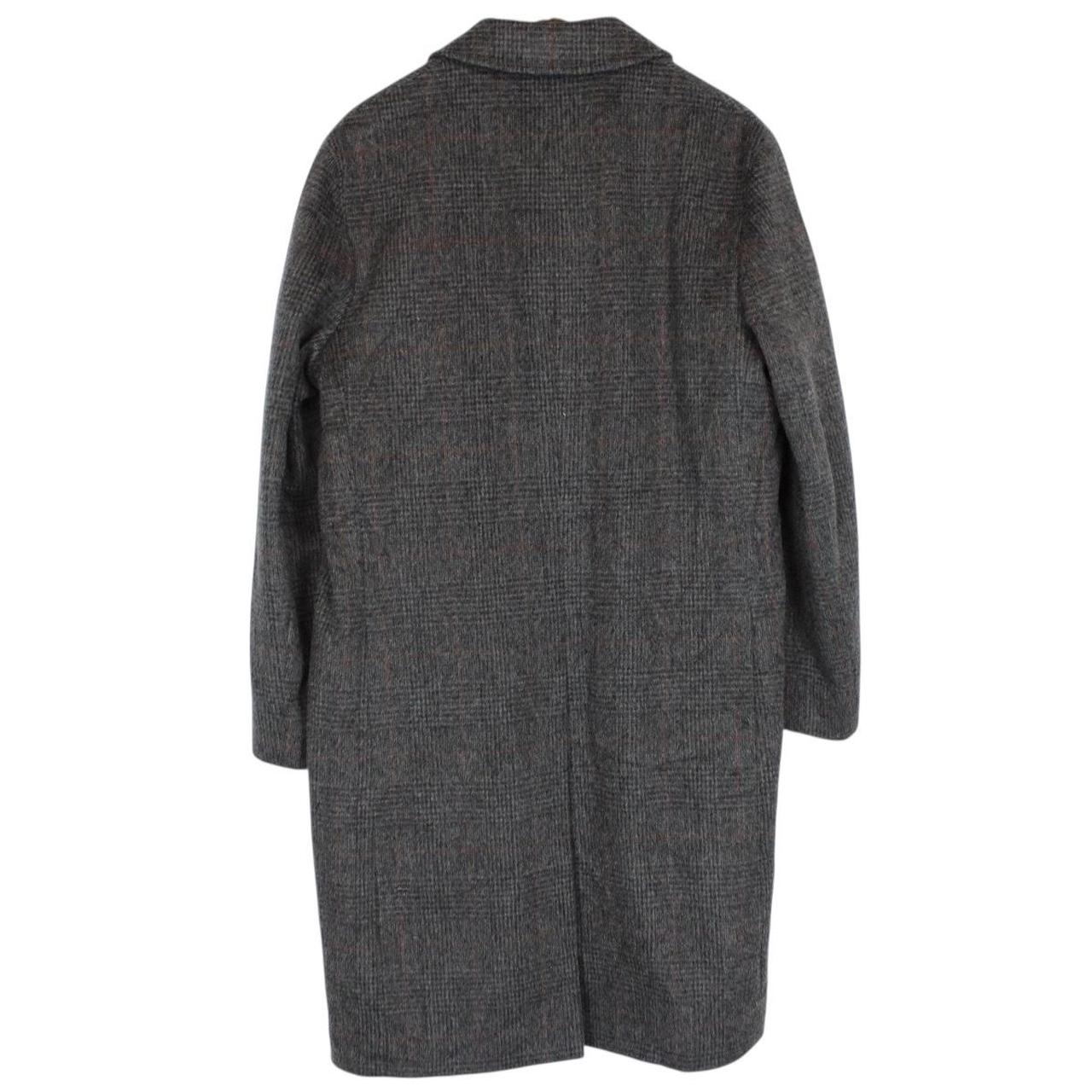 Vintage 90s Yves Saint Laurent Grey Virgin Wool Overcoat