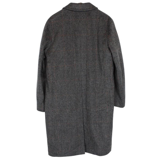 Vintage 90s Yves Saint Laurent Grey Virgin Wool Overcoat