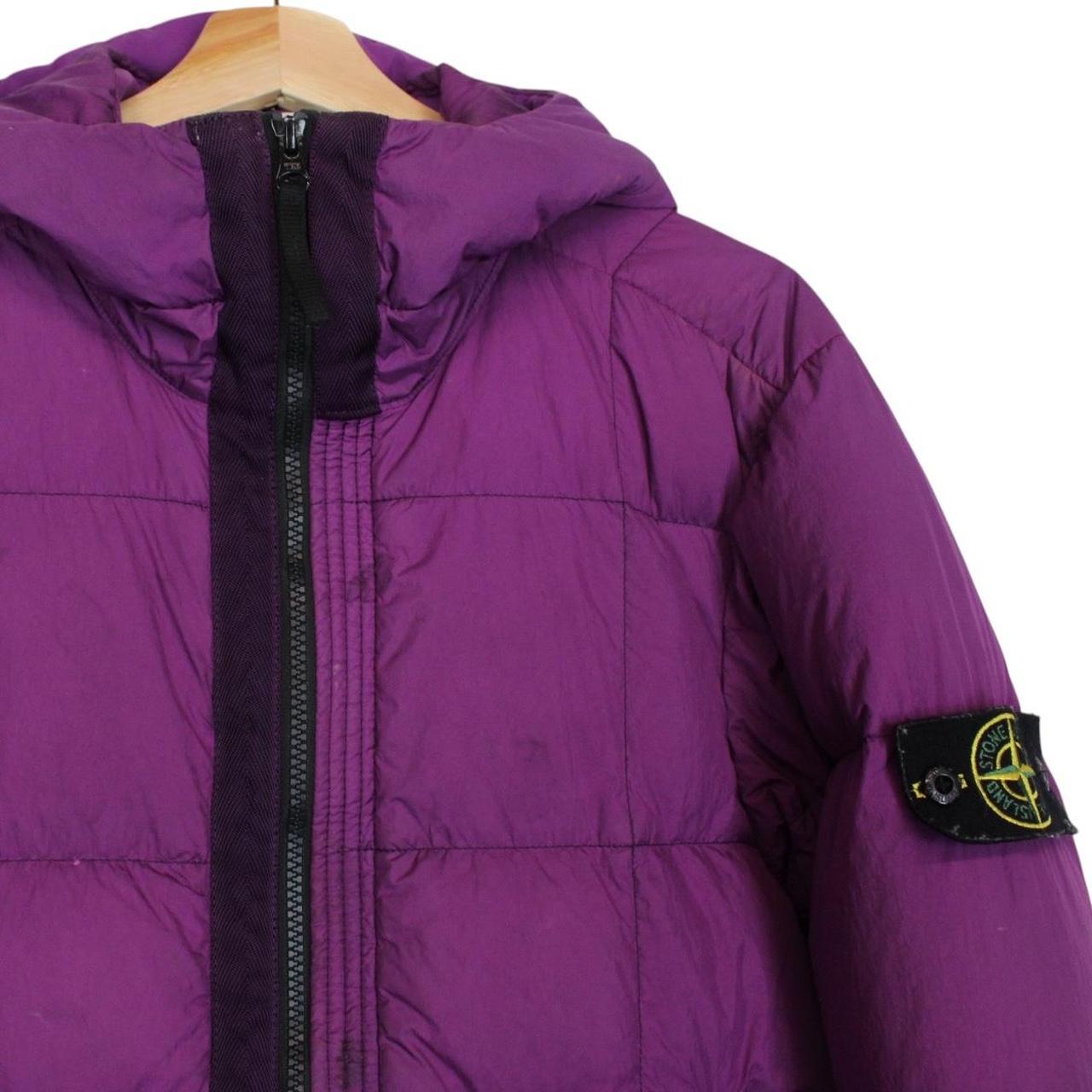 Stone Island AW 2018 Purple Garment Dyed Crinkle Reps NY Down Puffer Jacket